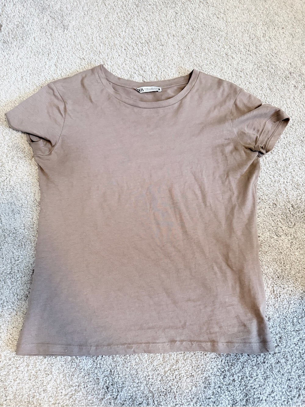 Zara Classic basic T-Shirt - Taupe
